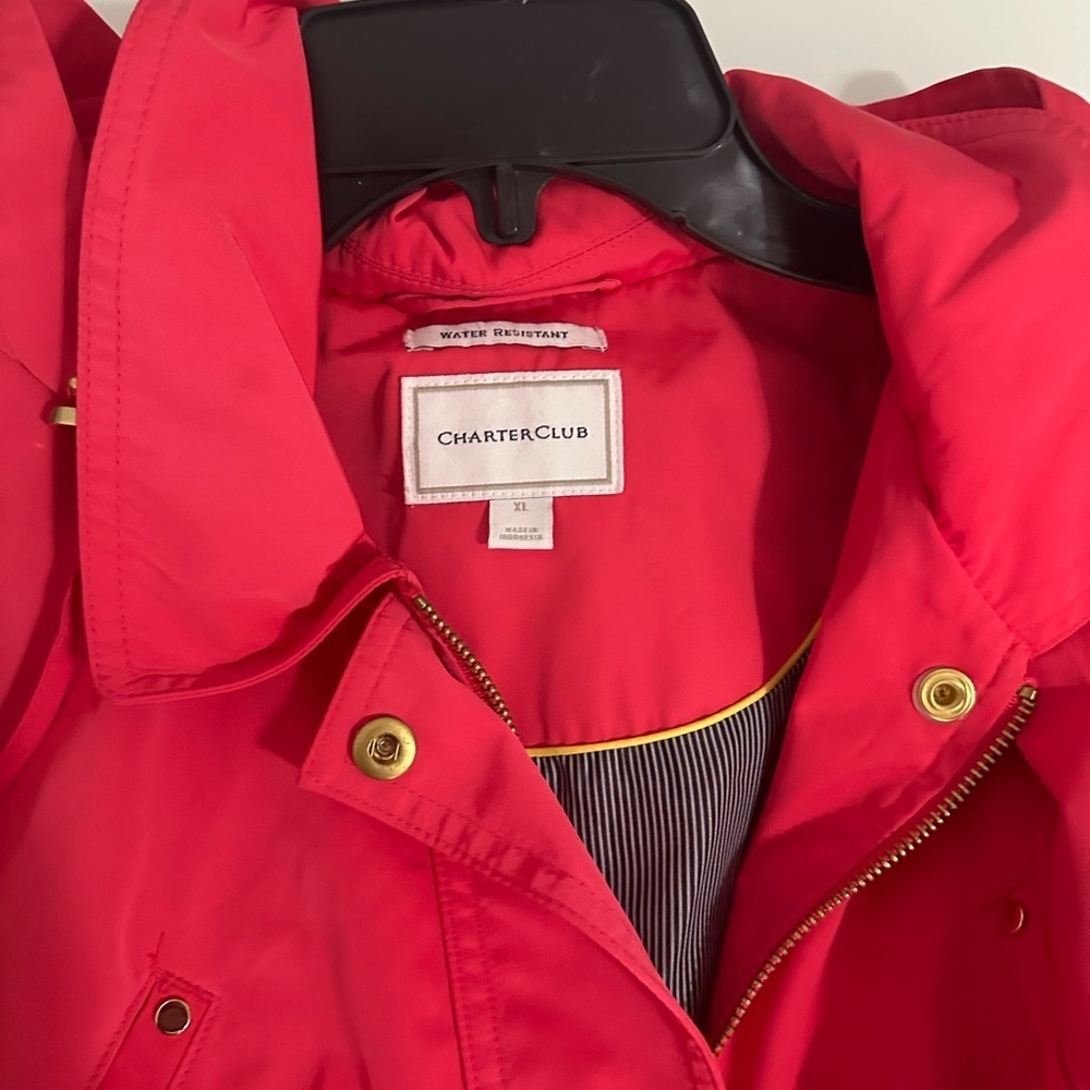 Charter Club Red Utility Jacket - Picture 3 of 3